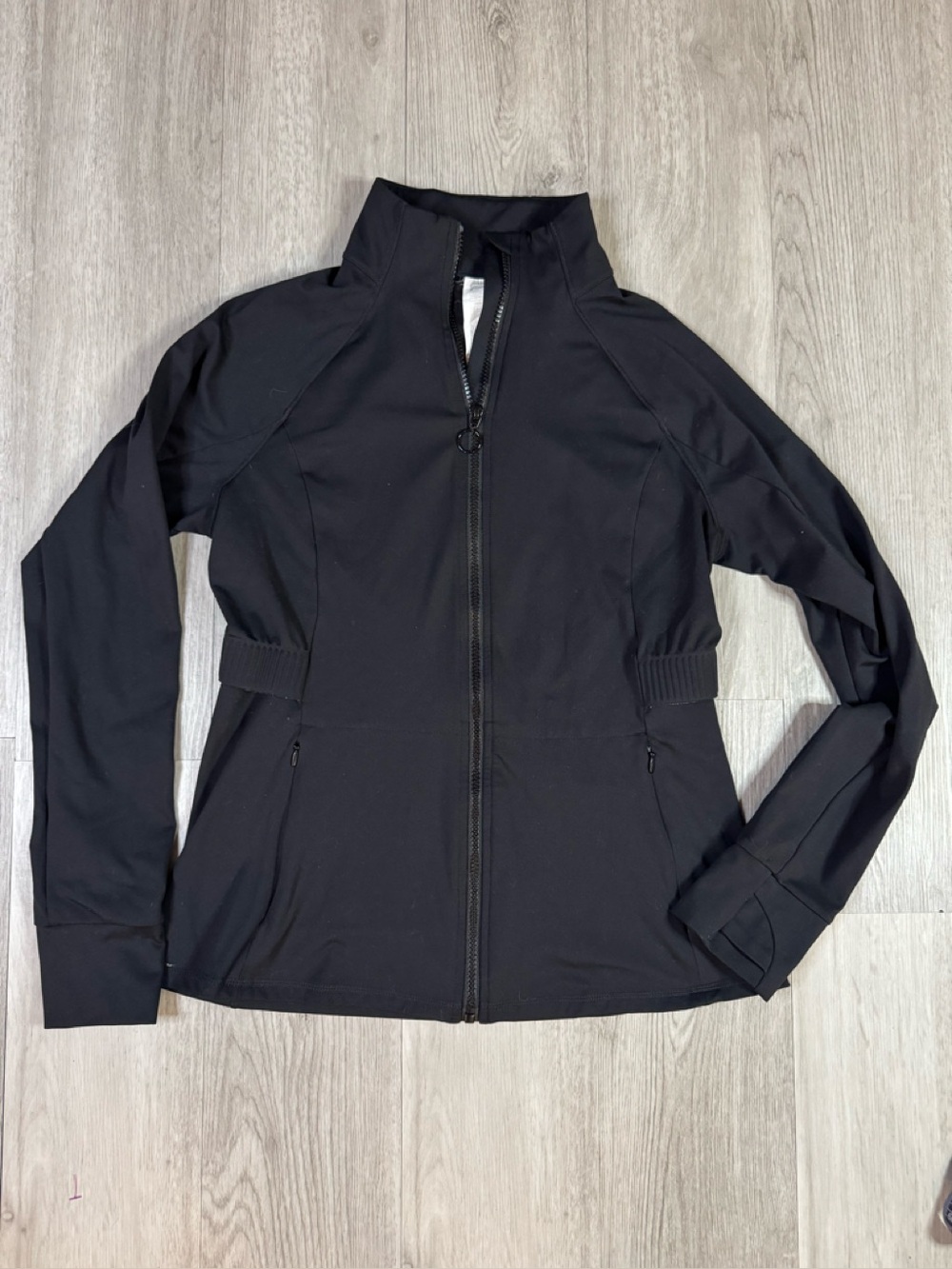 Fabletics Women’s Black Full Zip Vented Trinity Jacket Pockets Long Sleeve M